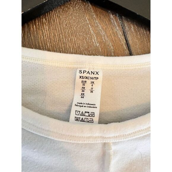 SPANX Women's Perfect Length Top Dolman 3/4 Sleeve Sweatshirt Powder Size  XSmal - Picture 4 of 9